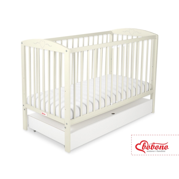 Ledikant met Lade 120x60 cm - Harten STANDARD