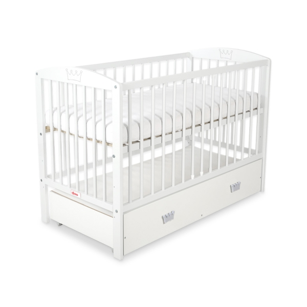 Ledikant met Lade 120x60 cm - Kroontjes -   MAXI