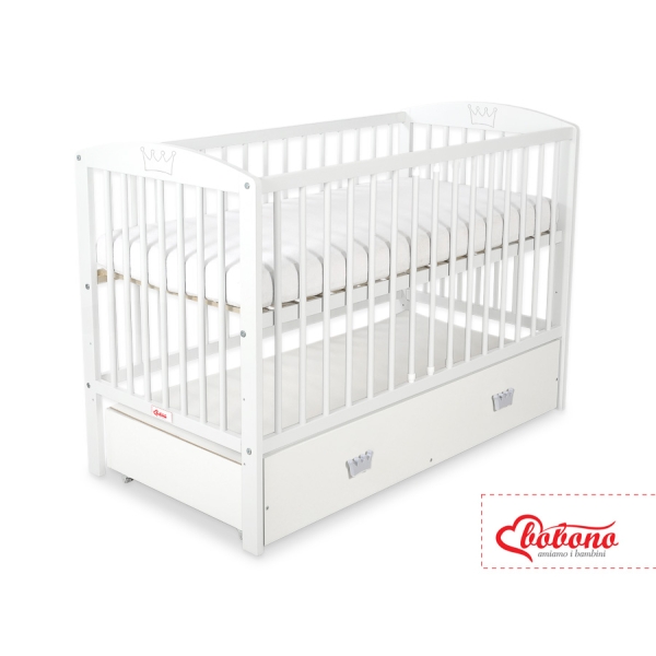 Ledikant met Lade 120x60 cm - Kroontjes -   MAXI