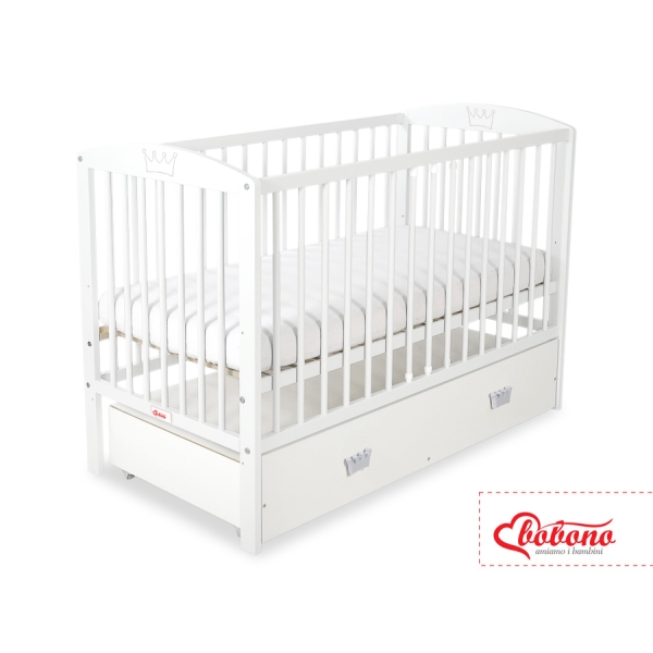 Ledikant met Lade 120x60 cm - Kroontjes -   MAXI