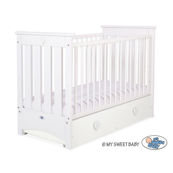 Ledikant met Lade 120x60 cm - Lorenzo III MAXI Wit