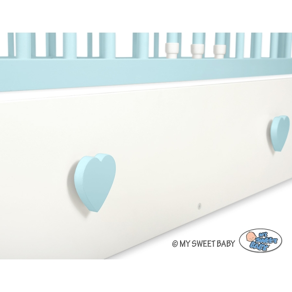 Ledikant met Lade 120x60 cm - Lorenzo MAXI Mint Wit