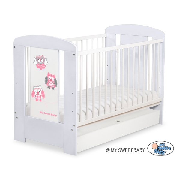 Ledikant met Lade 120x60 cm - Owls Bigi Zibi & Adele STANDARD Gelukkige Uilen