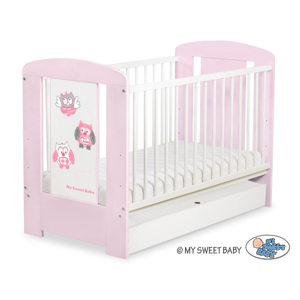 Ledikant met Lade 120x60 cm - Owls Bigi Zibi & Adele STANDARD Gelukkige Uilen