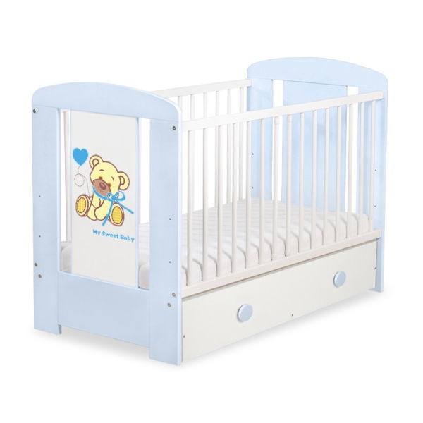 Ledikant met Lade 120x60 cm - Tedy Bear with bow MAXI Bear With Bow