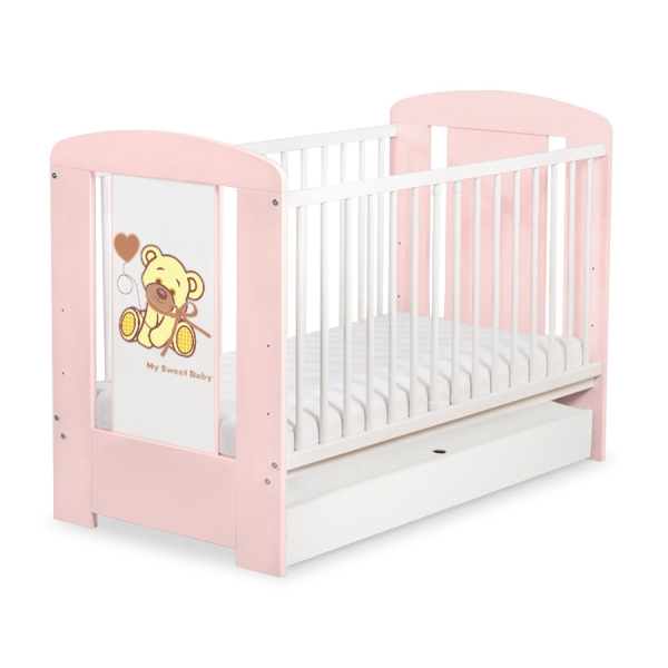 Ledikant met Lade 120x60 cm - Tedy Bear with bow STANDARD Bear With Bow