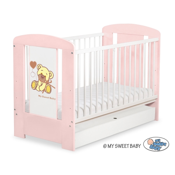 Ledikant met Lade 120x60 cm - Tedy Bear with bow STANDARD Bear With Bow