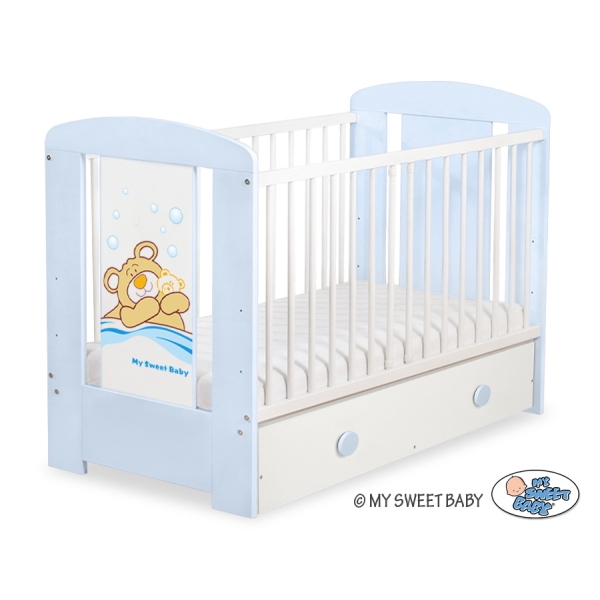 Ledikant met Lade Bear Barnaba  120x60 cm MAXI Teddy Bear Branaba