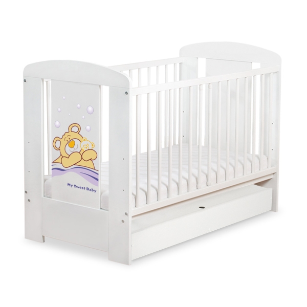 Ledikant met Lade Bear Barnaba  120x60 cm STANDARD Teddy Bear Branaba