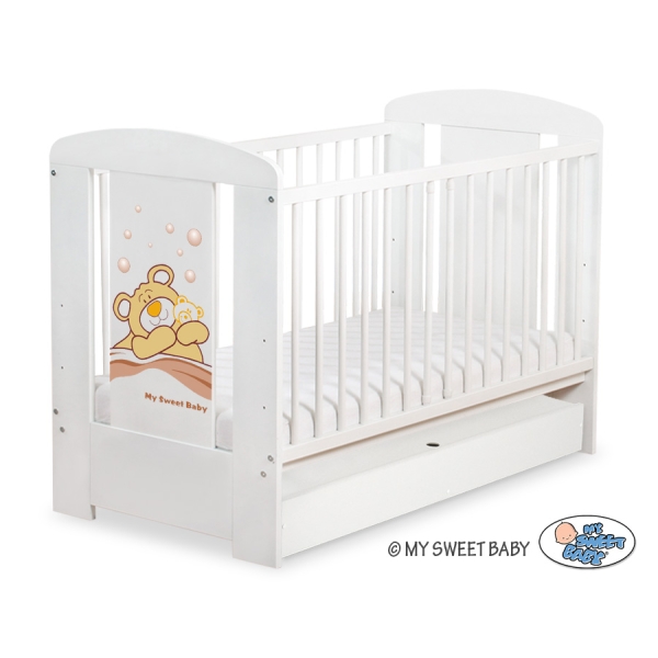 Ledikant met Lade Bear Barnaba  120x60 cm STANDARD Teddy Bear Branaba