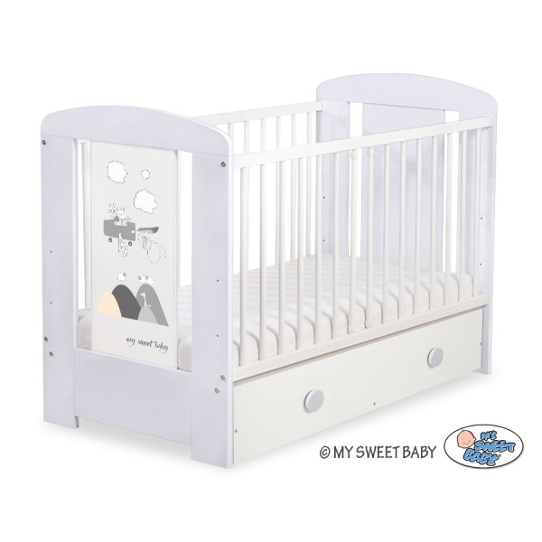 Ledikant met Lade Happy balloons 120x60 cm MAXI