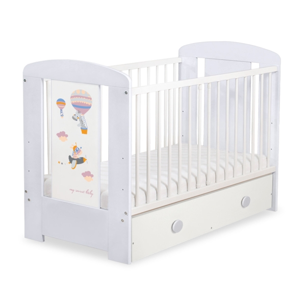 Ledikant met Lade Happy balloons 120x60 cm MAXI