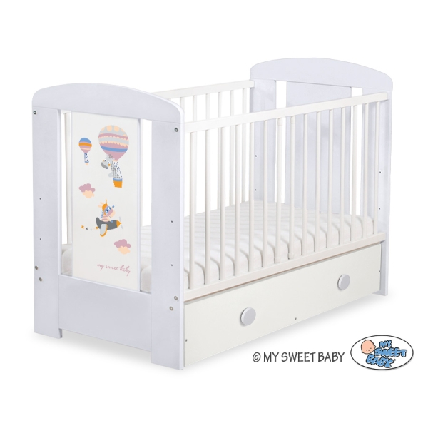 Ledikant met Lade Happy balloons 120x60 cm MAXI