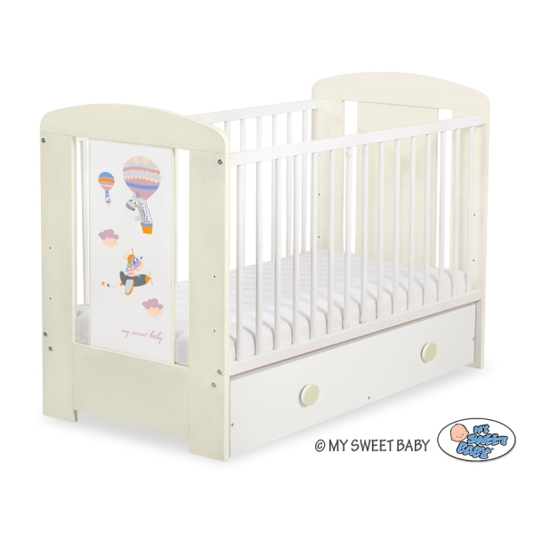 Ledikant met Lade Happy balloons 120x60 cm MAXI
