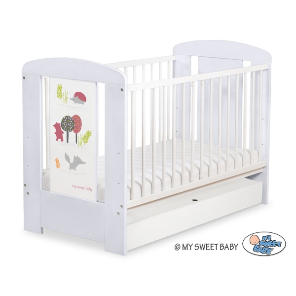 Ledikant met Lade Happy balloons 120x60 cm STANDARD Woud