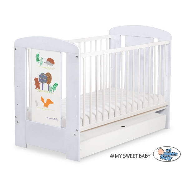 Ledikant met Lade Happy balloons 120x60 cm STANDARD Woud