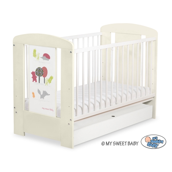 Ledikant met Lade Happy balloons 120x60 cm STANDARD Woud