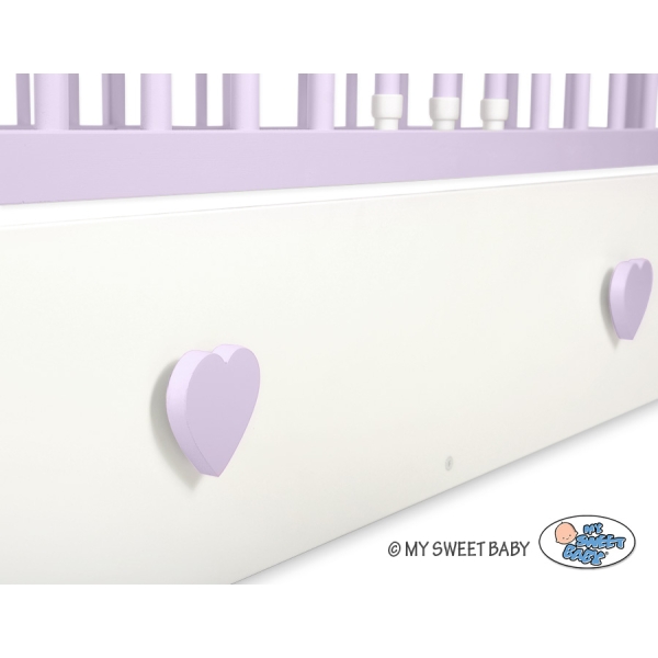 Ledikant met Lade Lorenzo MAXI Wit Purper