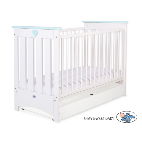 Ledikant met Lade Lorenzo STANDARD Mint Wit