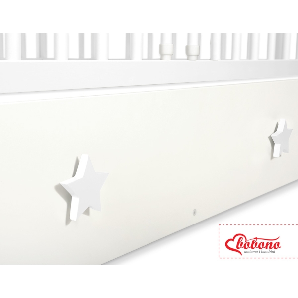 Ledikant met Lade Sterren voor Baby  120x60cm Matras Wielen MAXI Sterren
