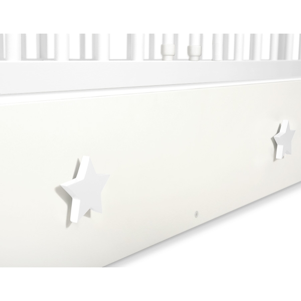 Ledikant met Lade Sterren voor Baby  120x60cm Matras Wielen MAXI Sterren