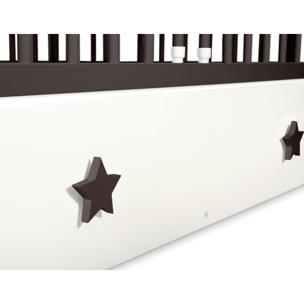 Ledikant met Lade Sterren voor Baby  120x60cm Matras Wielen MAXI Sterren