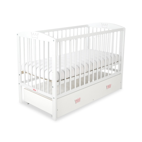 Ledikant met Lade voor Baby  120x60cm Matras Wielen   MAXI
