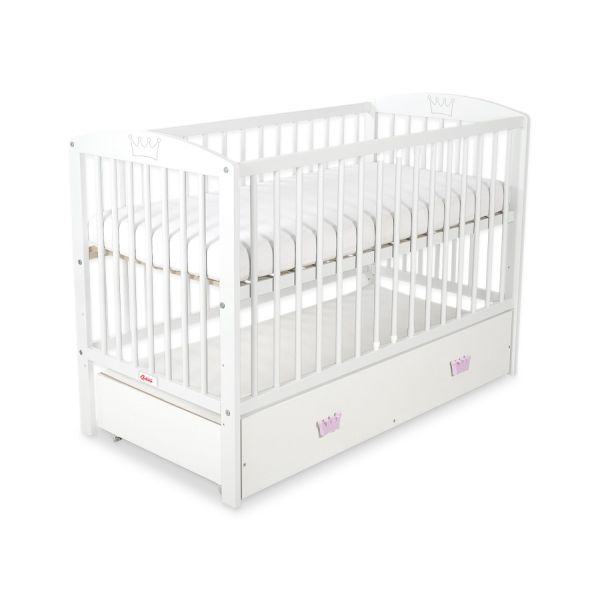 Ledikant met Lade voor Baby  120x60cm Matras Wielen   MAXI