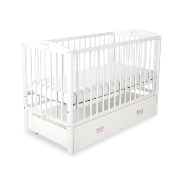Ledikant met Lade voor Baby  120x60cm Matras Wielen   MAXI