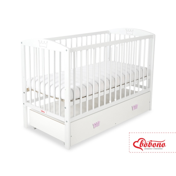 Ledikant met Lade voor Baby  120x60cm Matras Wielen   MAXI