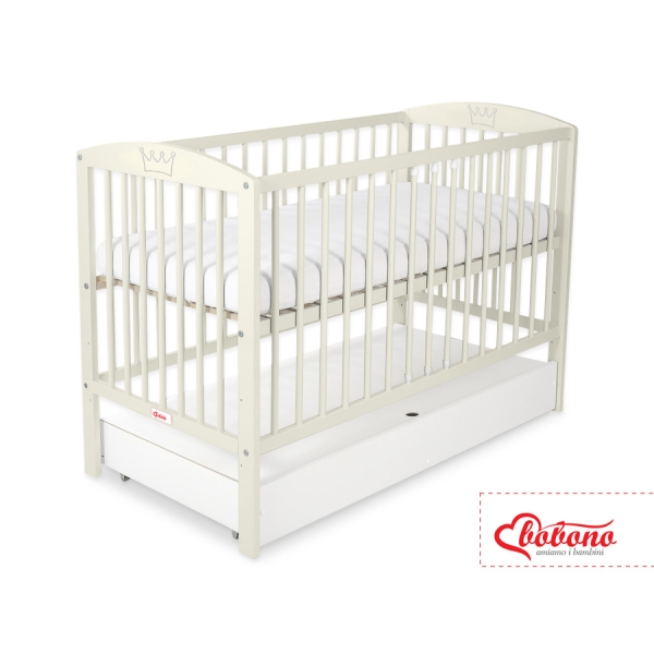 Ledikant met Lade voor Baby  120x60cm Matras Wielen   STANDARD