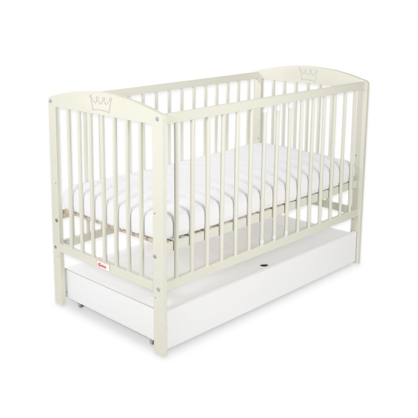 Ledikant met Lade voor Baby  120x60cm Matras Wielen   STANDARD