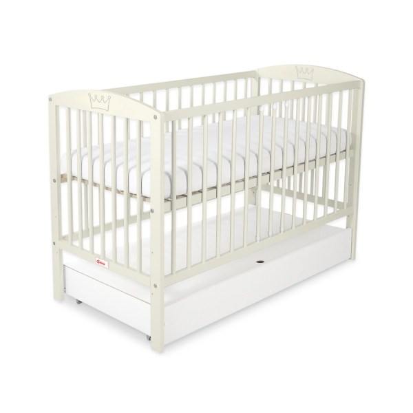Ledikant met Lade voor Baby  120x60cm Matras Wielen   STANDARD