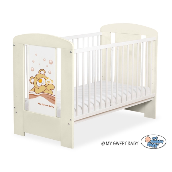 Ledikant Tedy Bear Barnaba 120x60 cm Ivoor Teddy Bear Branaba