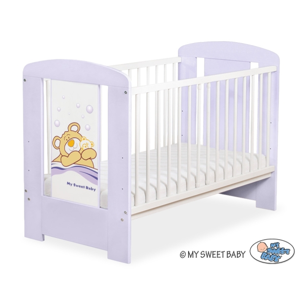 Ledikant Tedy Bear Barnaba 120x60 cm Purper Teddy Bear Branaba