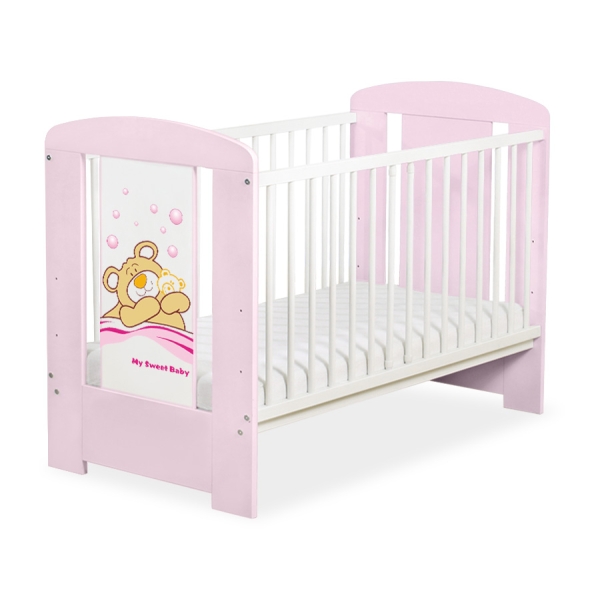 Ledikant Tedy Bear Barnaba 120x60 cm Roze Teddy Bear Branaba