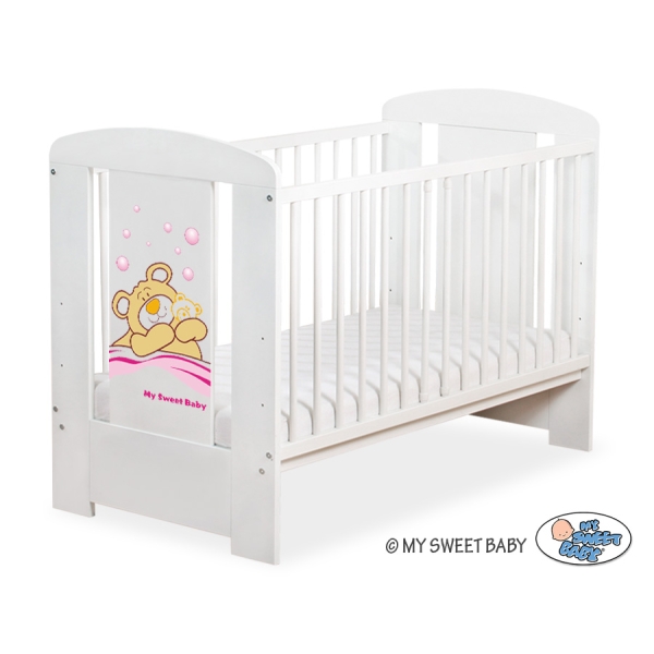 Ledikant Tedy Bear Barnaba 120x60 cm Wit Teddy Bear Branaba