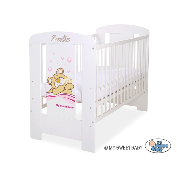 Ledikant Tedy Bear Barnaba 120x60 cm Wit Teddy Bear Branaba