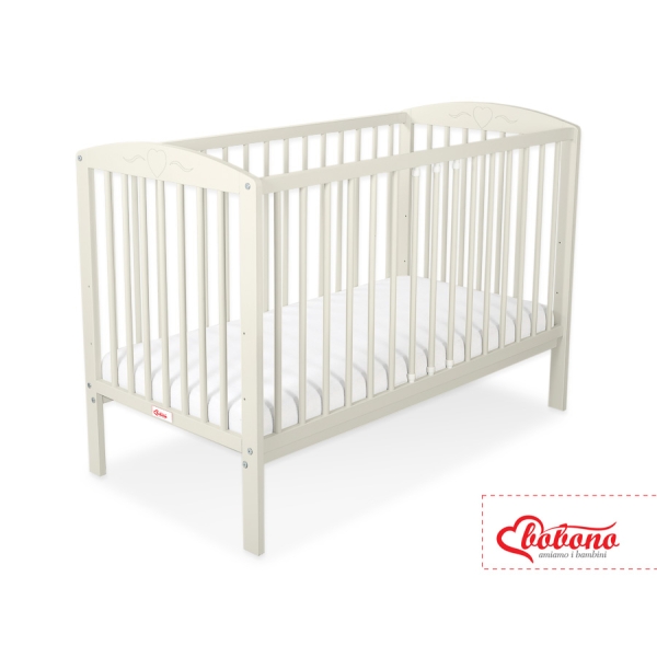 Ledikant voor Baby  120x60cm Matras Wielen Ivoor