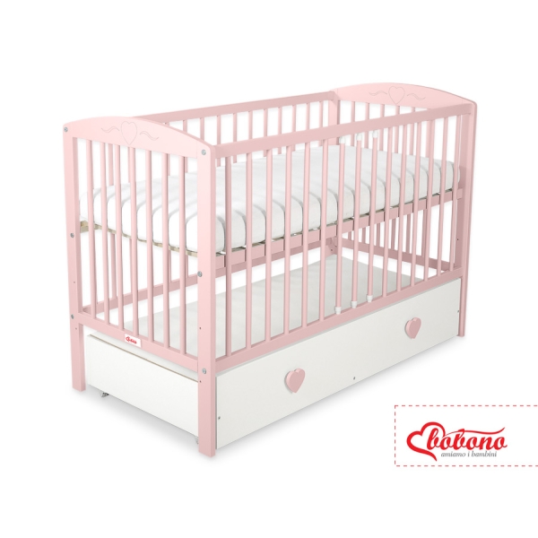 Ledikant voor Baby  met Lade 120x60cm Matras Wielen MAXI