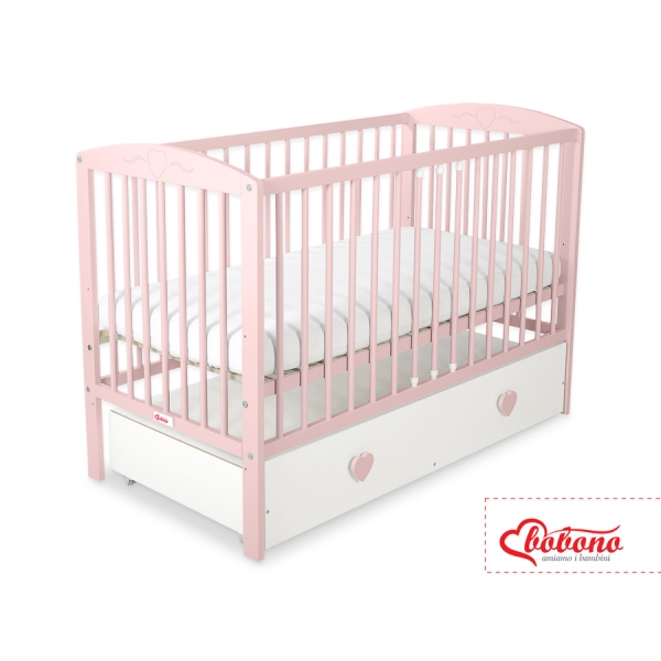 Ledikant voor Baby  met Lade 120x60cm Matras Wielen MAXI
