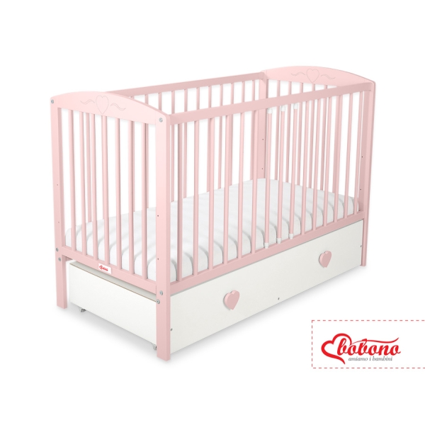 Ledikant voor Baby  met Lade 120x60cm Matras Wielen MAXI