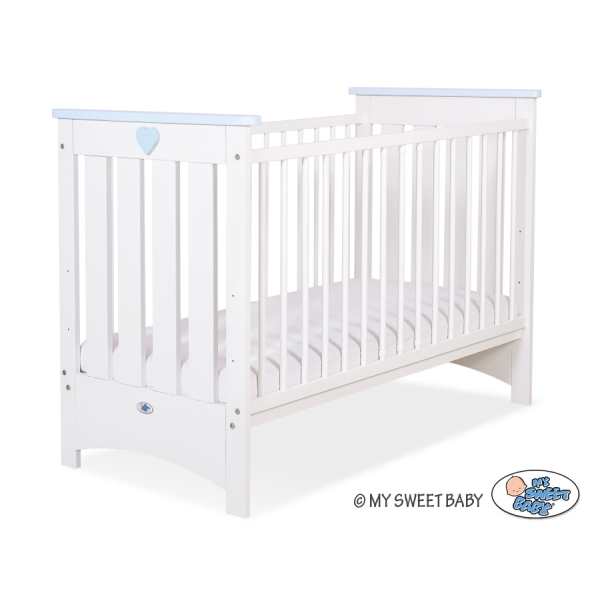 Ledikant  Wit Blauw 120x60 cm - Lorenzo