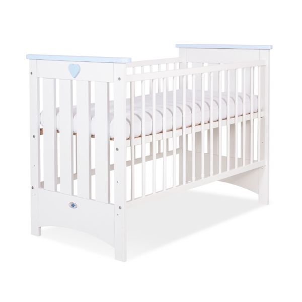 Ledikant  Wit Blauw 120x60 cm - Lorenzo