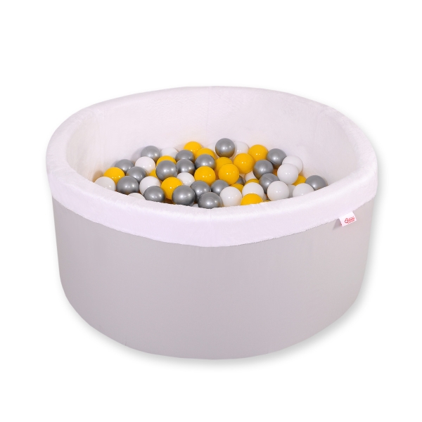 Minky Ballenbak met Ballen 200 st Grijs