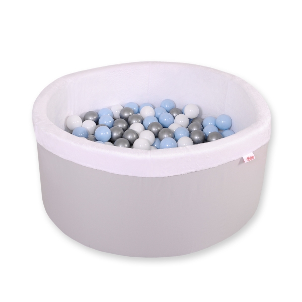 Minky Ballenbak met Ballen 200 st Grijs