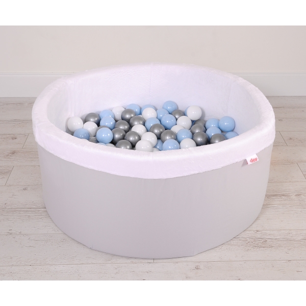 Minky Ballenbak met Ballen 200 st Grijs