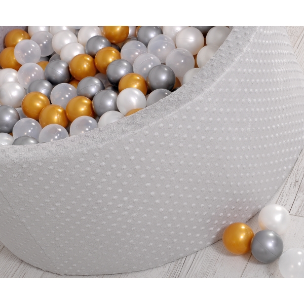 Minky Ballenbak met Ballen 200 st Grijs