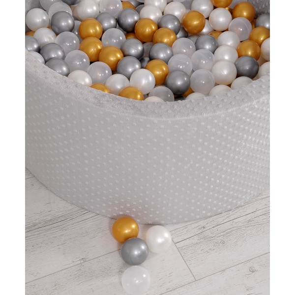 Minky Ballenbak met Ballen 200 st Grijs