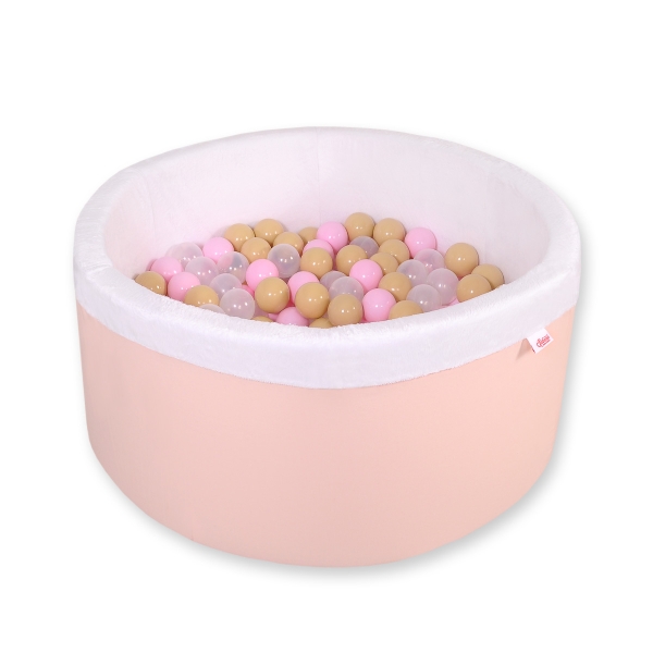 Minky Ballenbak met Ballen 200 st Poederroze